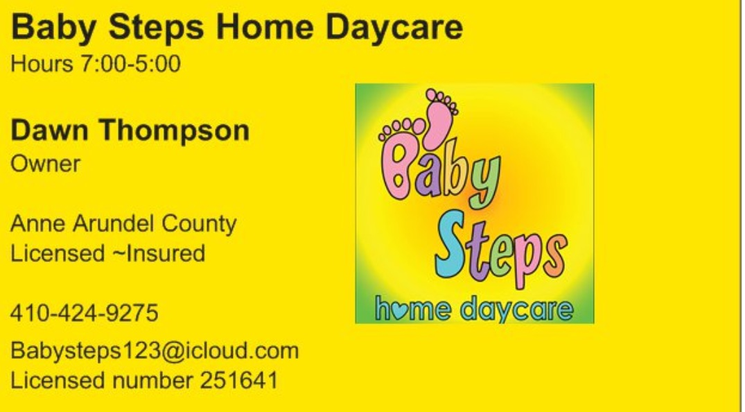 Baby Steps Home Daycare Glen Burnie Md