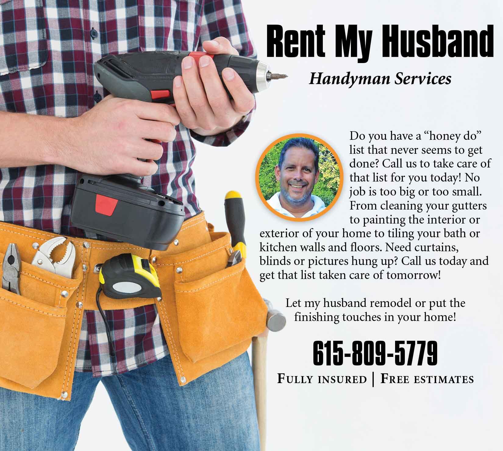 Rent My Husband Handyman Service 22 Brentwood, TN
