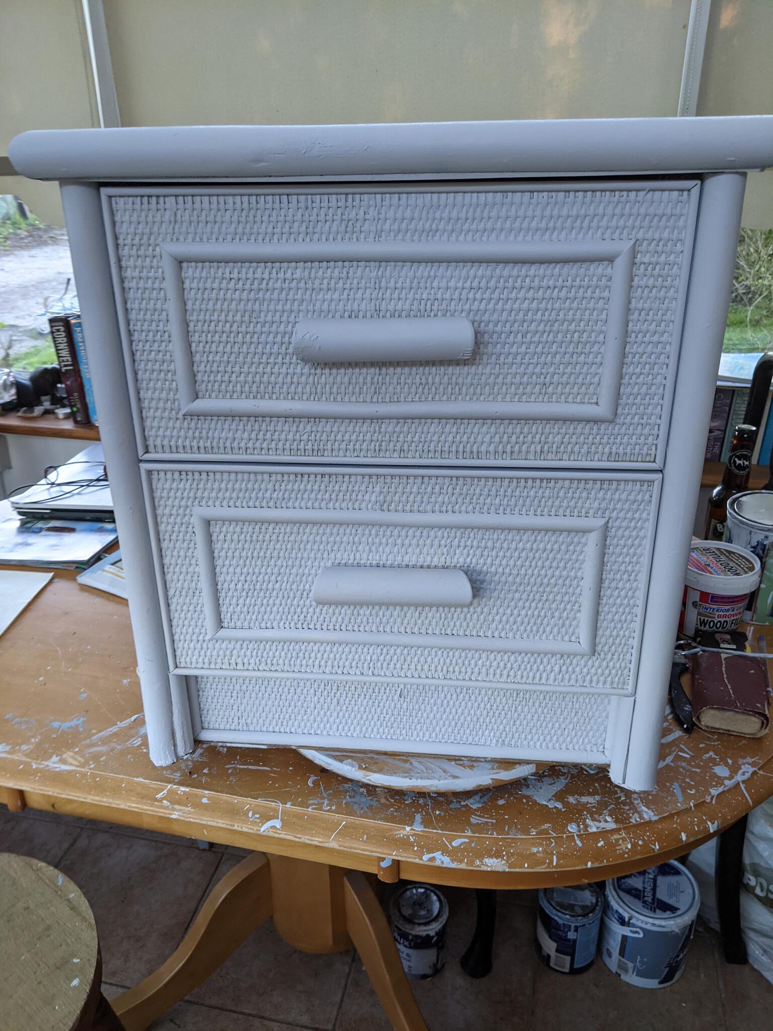 wicker drawer unit on 15 White Wicker And Wood Two Drawer Unit For Sale Free Nextdoor