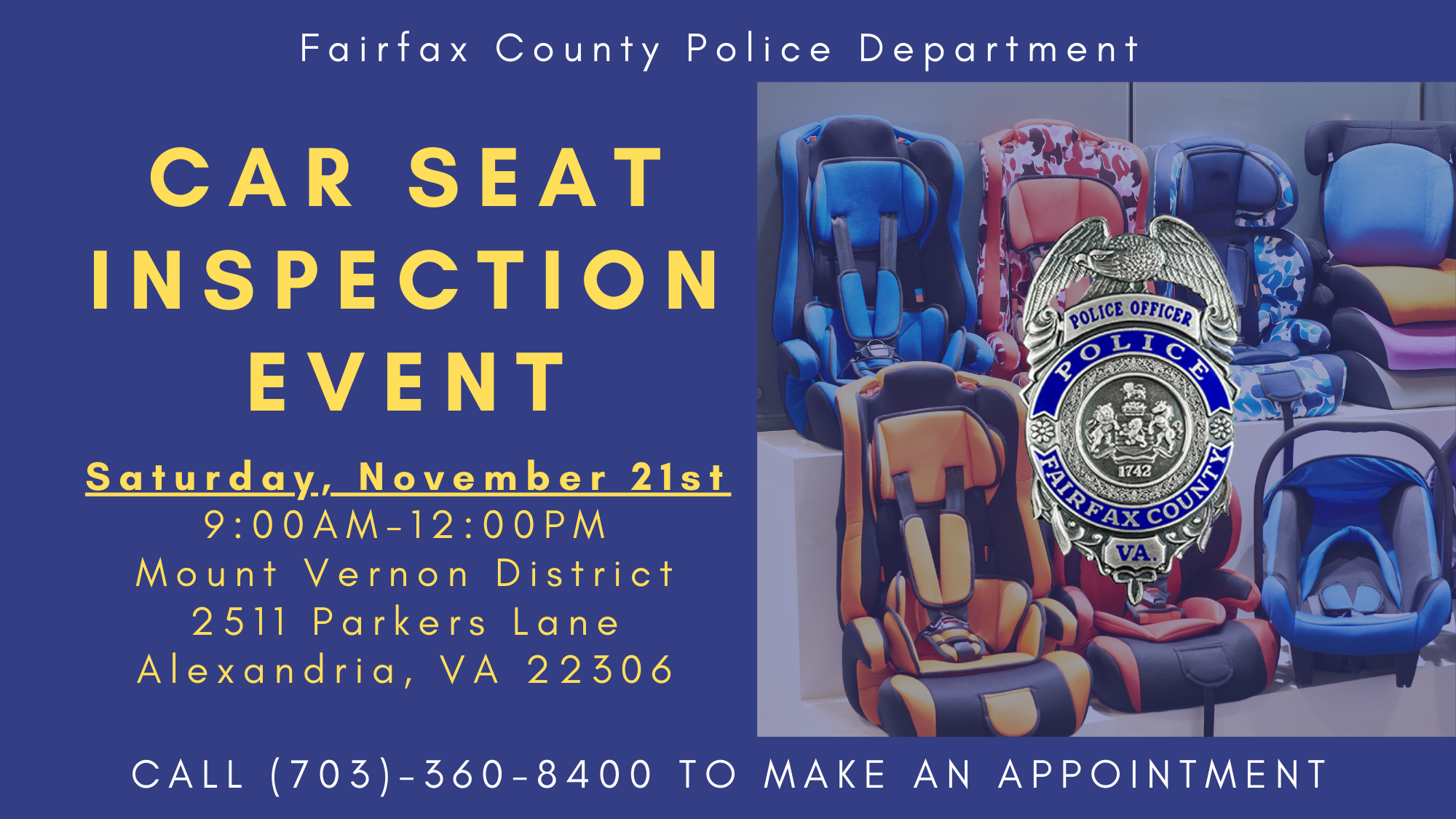 Fairfax county car seat check