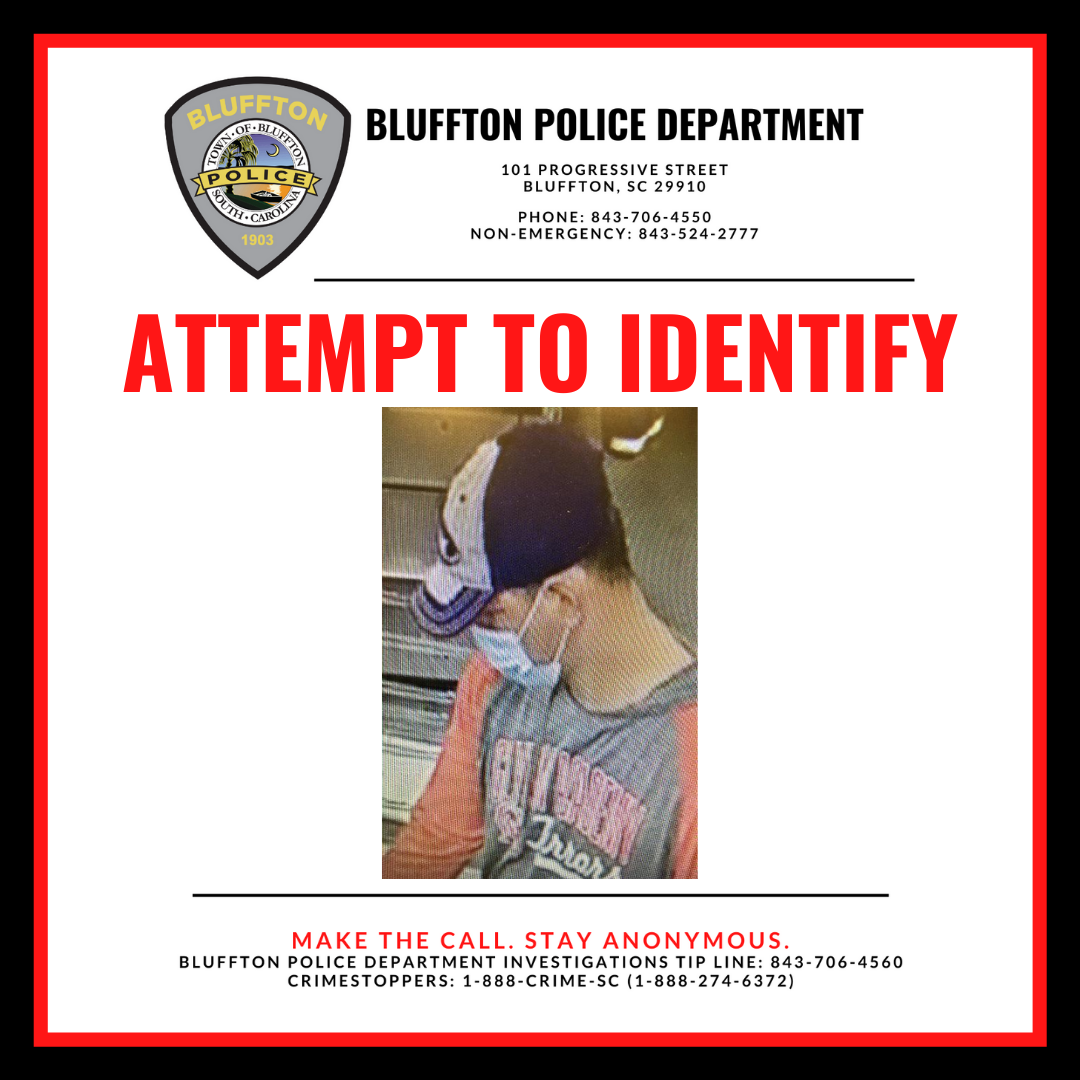 Attempt to identify Police need the public's help (Bluffton Police Department) — Nextdoor