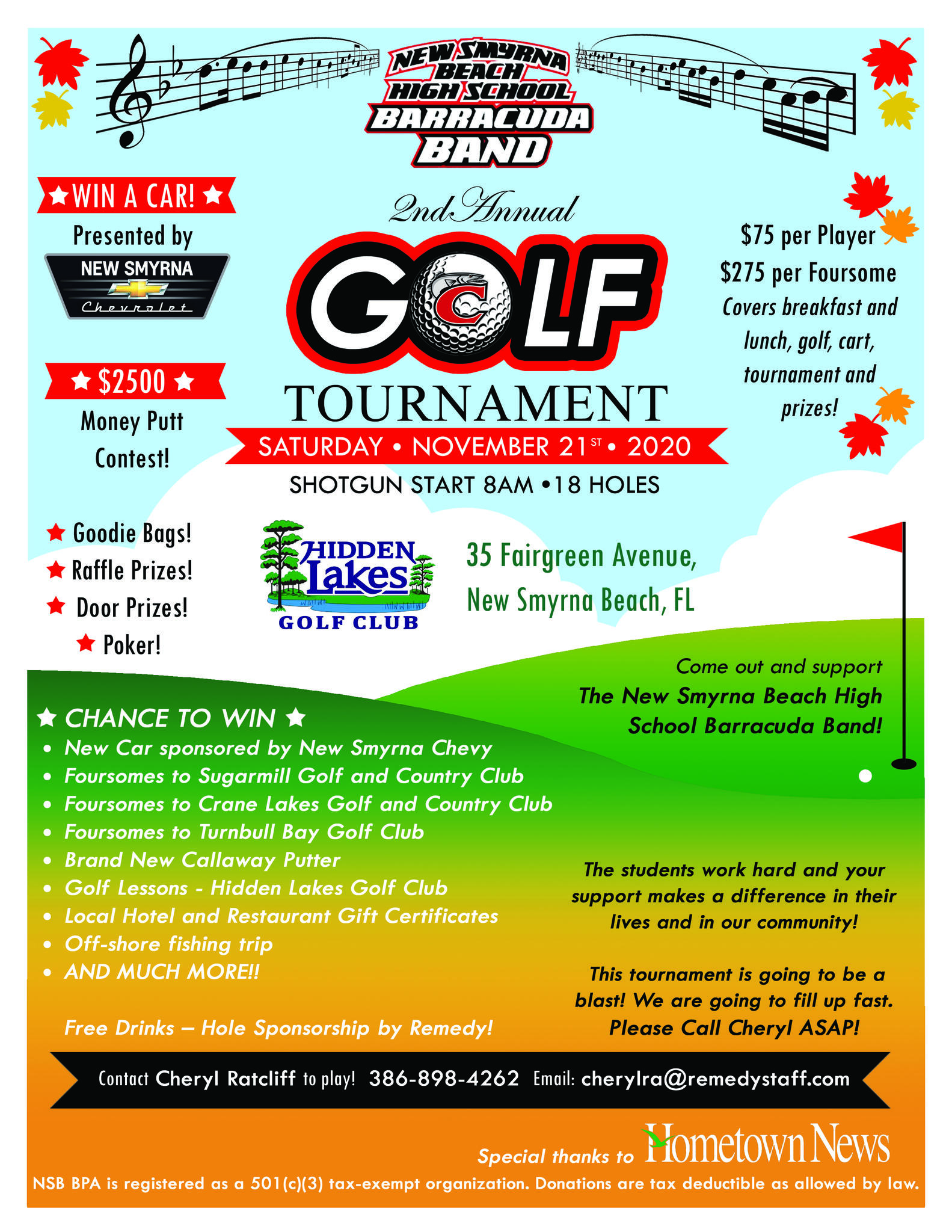 2nd Annual Nsbhs Band Golf Tournament Fundraiser Returns On Nov 21 Nextdoor