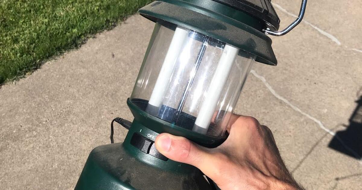 Coleman camping lantern 5348 with charger for 20 in Kenosha, WI