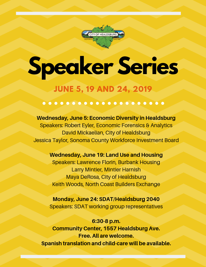 Free Childcare And Spanish Translation June 5 Speaker Series Event City Of Healdsburg Mdash Nextdoor Nextdoor