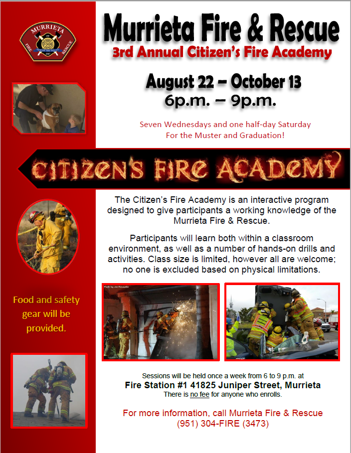 murrieta fire rescue citizen s fire academy murrieta fire murrieta fire rescue citizen s fire academy murrieta fire department nextdoor