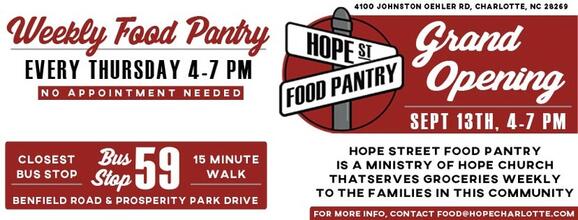 Sep 13 Hope Street Food Pantry Nextdoor