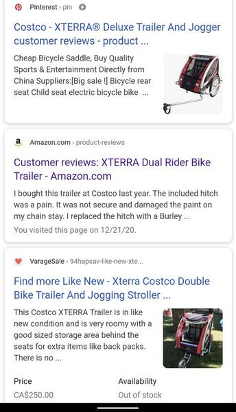 xterra dual rider bike trailer