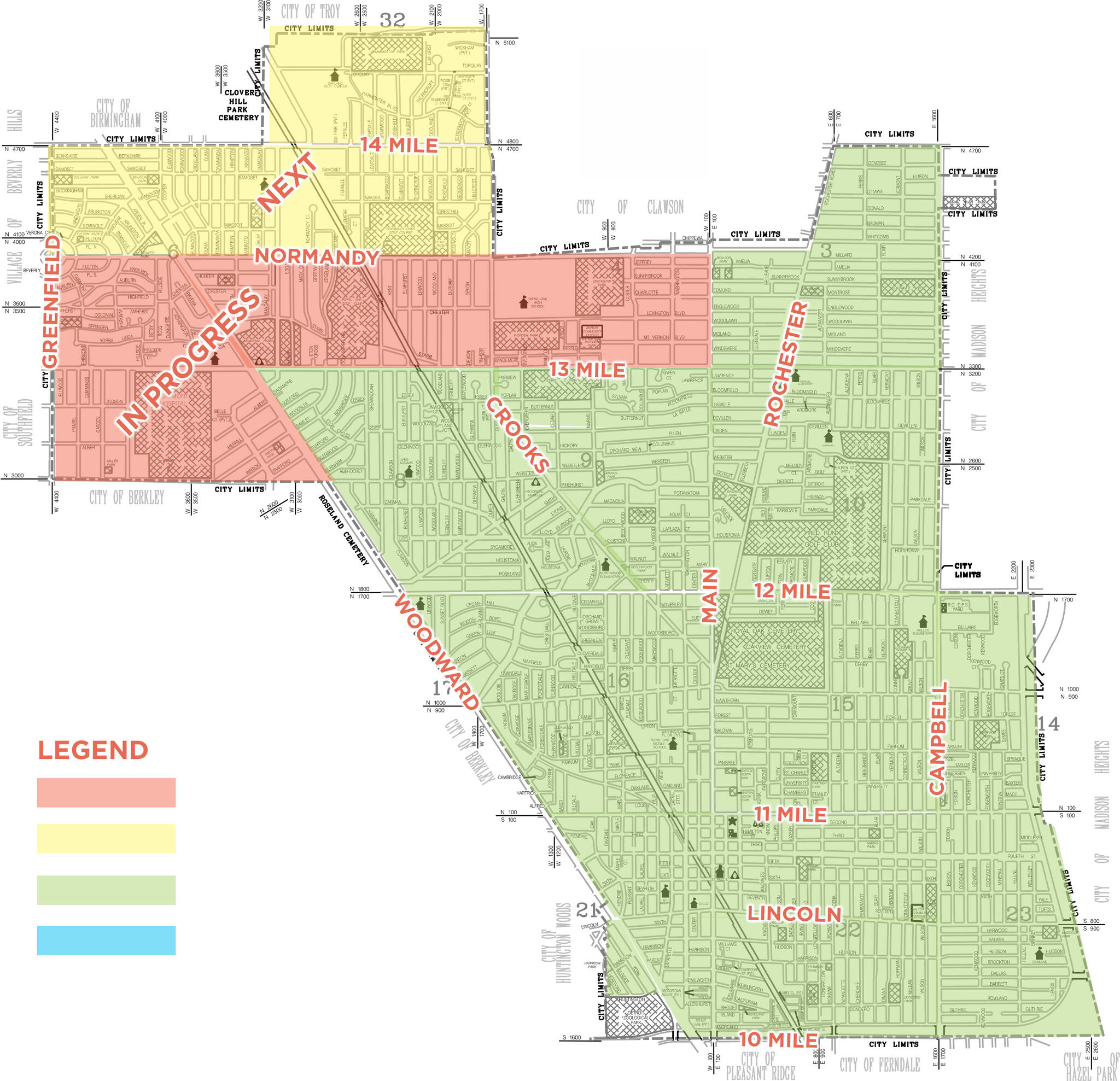 Leaf Collection Progress Map (City of Royal Oak) — Nextdoor — Nextdoor