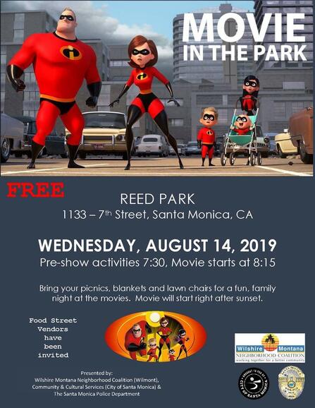 Aug 14 Movie At Reed Park Incredibles 2 Nextdoor