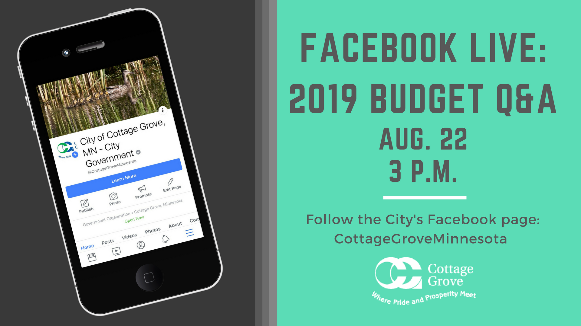 City Of Cottage Grove Facebook Live Budget Q A Session City Of