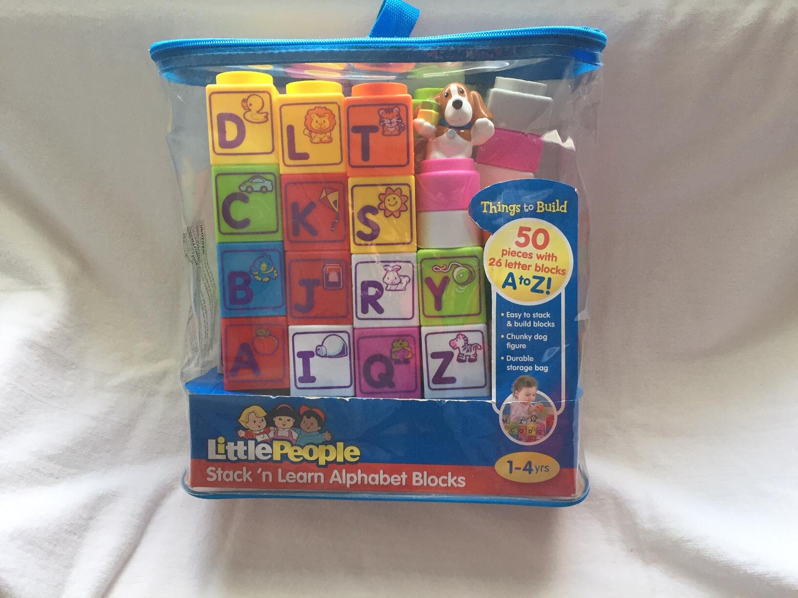 Fisher Price Little People Stack N Learn Alphabet Blocks In Storage Bag For 10 In Vernon Hills Il Finds Nextdoor