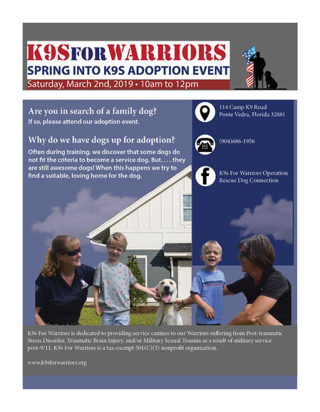 k9 for warriors dog adoption