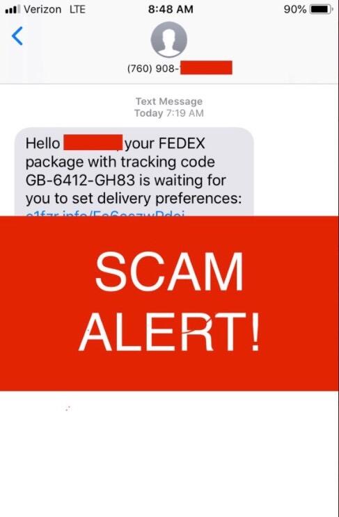 Fedex Text Message Scam Alert Marietta Police Department — Nextdoor — Nextdoor 0225