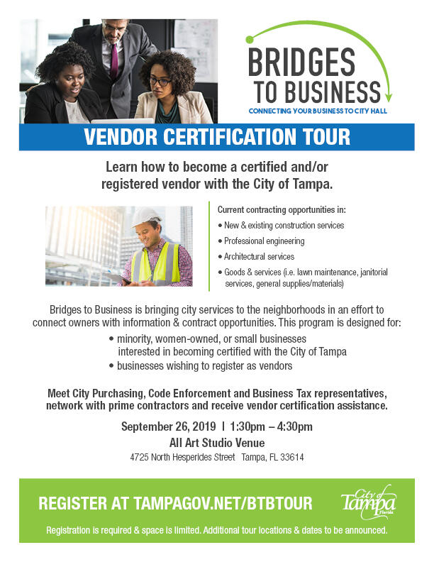 City Of Tampa Bridges To Business Vendor Certification Program