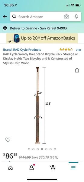 woody bike rack