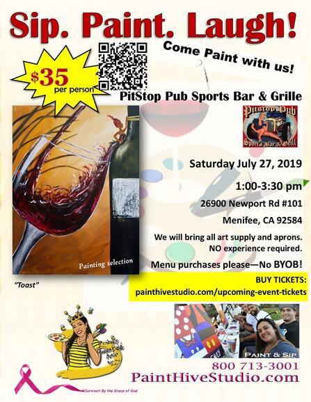 Jul 27 Sip And Paint Pitstop Pub Menifee Nextdoor
