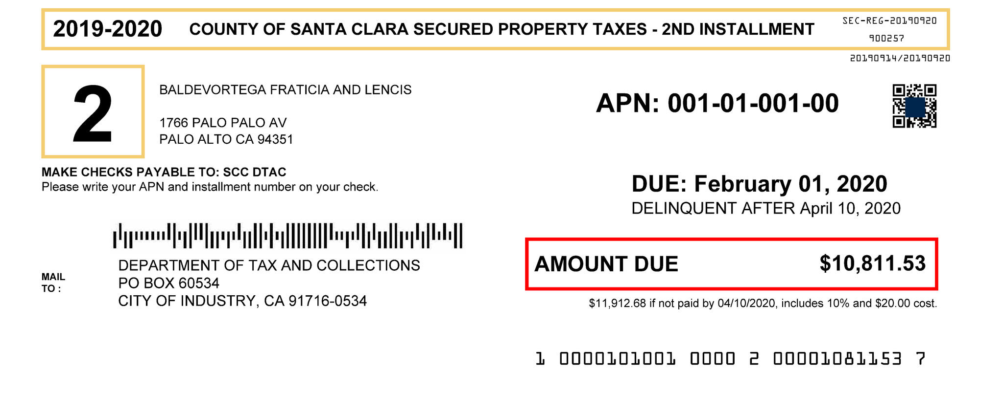 Second Installment of Santa Clara County’s 2019/2020 Property Taxes