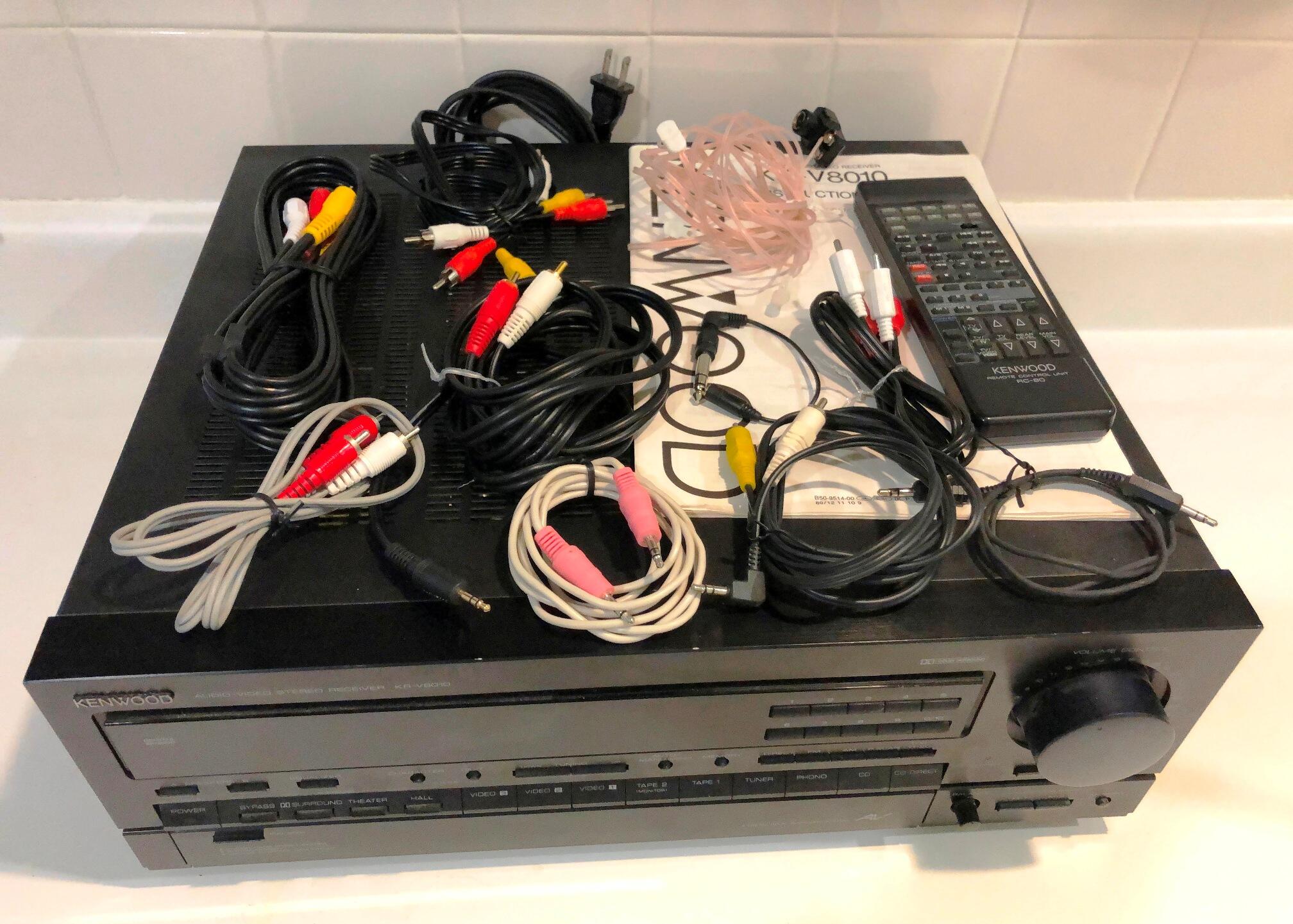 94 Vintage Kenwood Kr V8010 Stereo A V Receiver Excellent Condition Tested Black Nextdoor