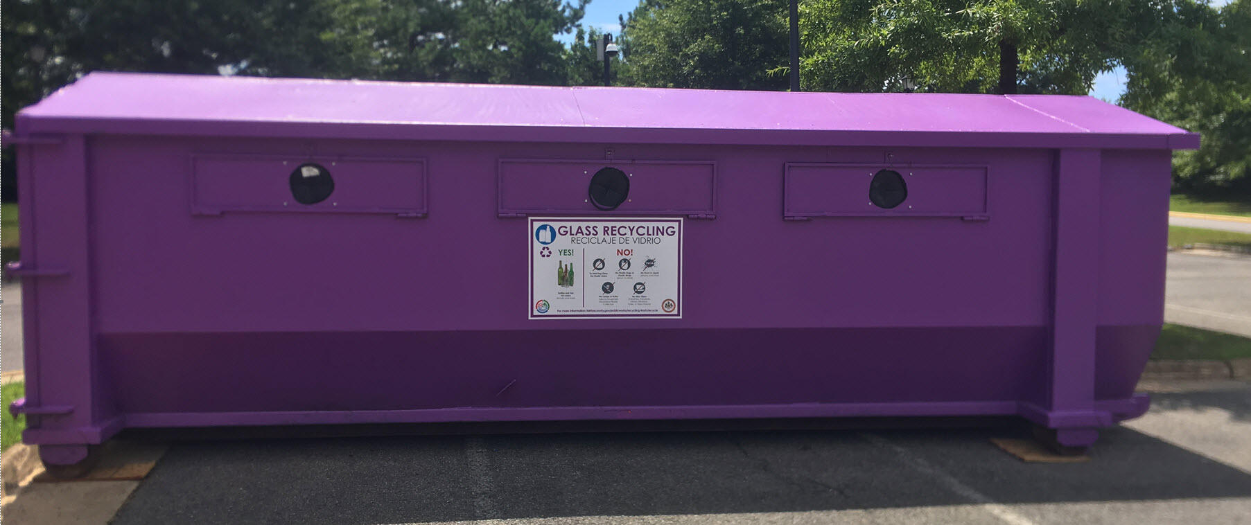Purple Bin Glass Recycling at the West Springfield District Station