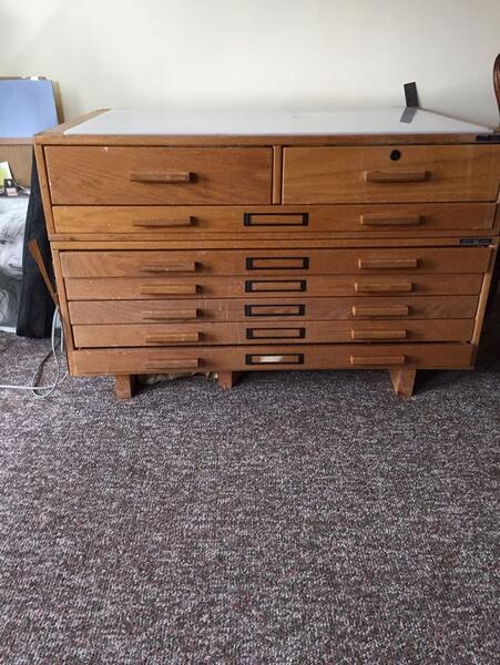 Free Set Of Oak Storage Drawers For Art Supplies Whatever