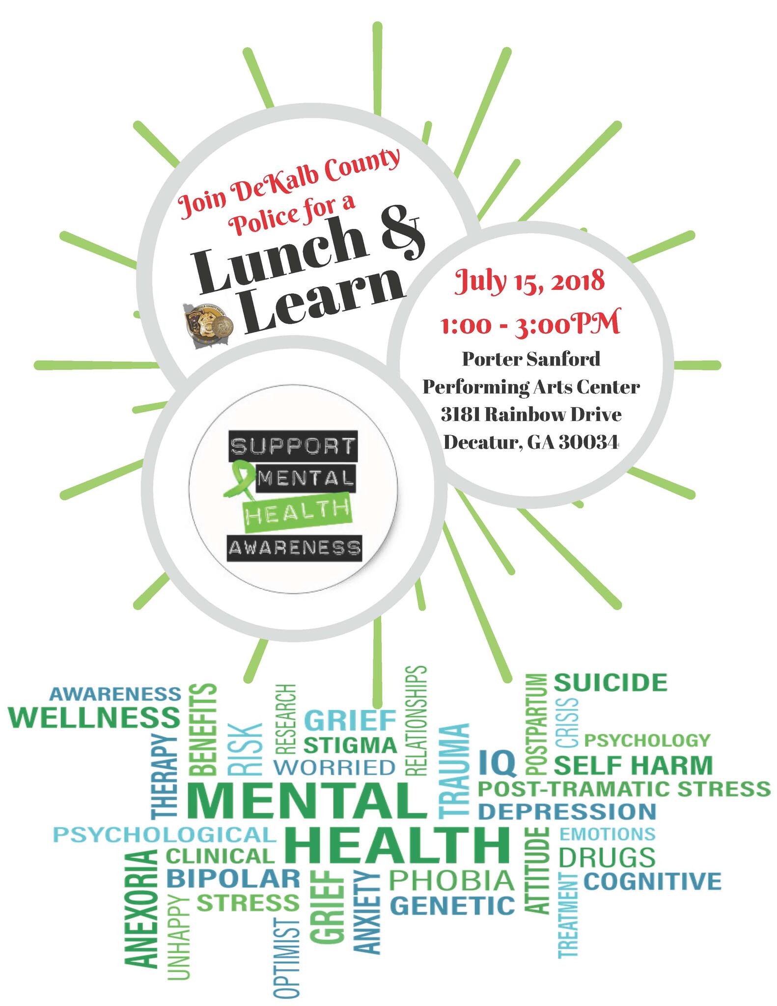SUPPORT MENTAL HEALTH AWARENESS (DeKalb County Police Department) | Nextdoor