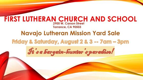 Aug 3 First Lutheran Church And School Yard Sale Nextdoor