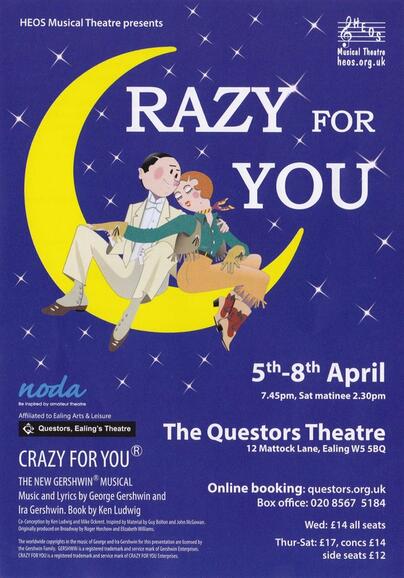 5 Apr 17 Crazy For You Questors Theatre Nextdoor