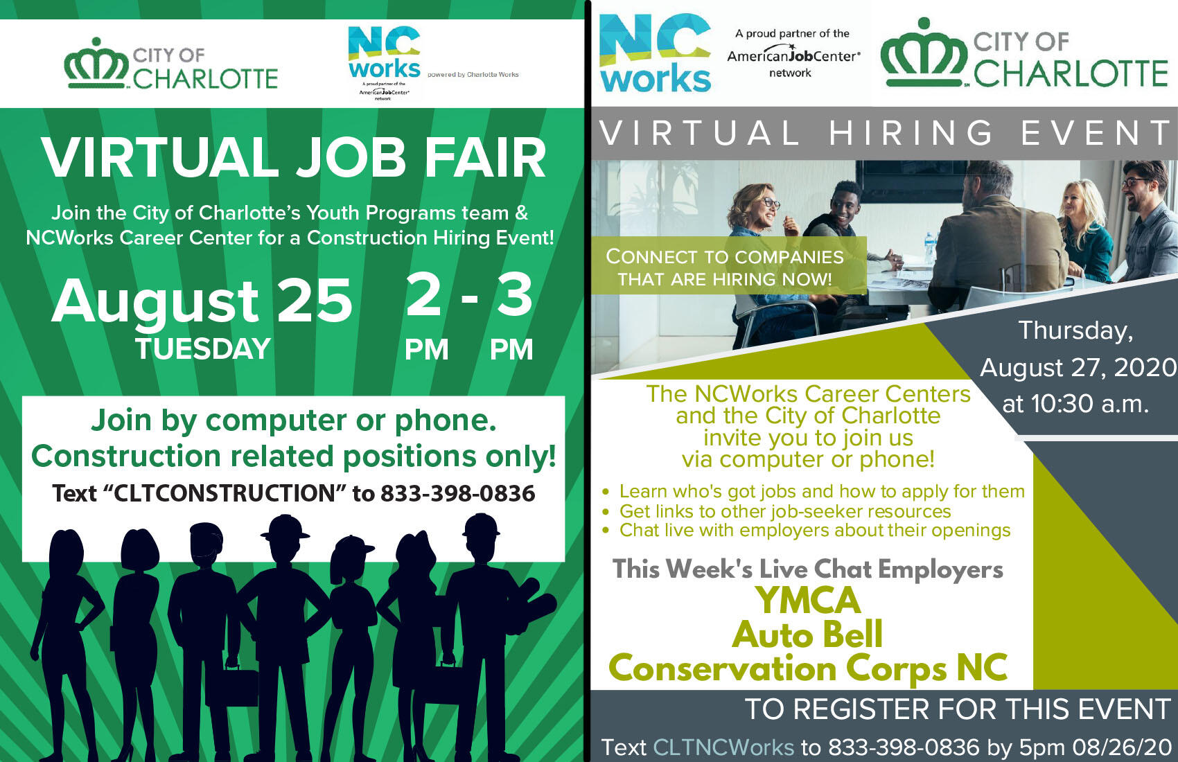 Virtual Job Fairs and COVID19 Emergency Housing Assistance (City of