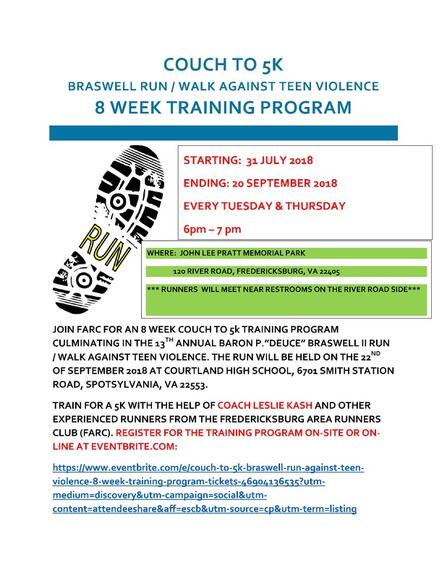 Jul 31 Couch To 5k Braswell Run Walk Against Teen Violence 8
