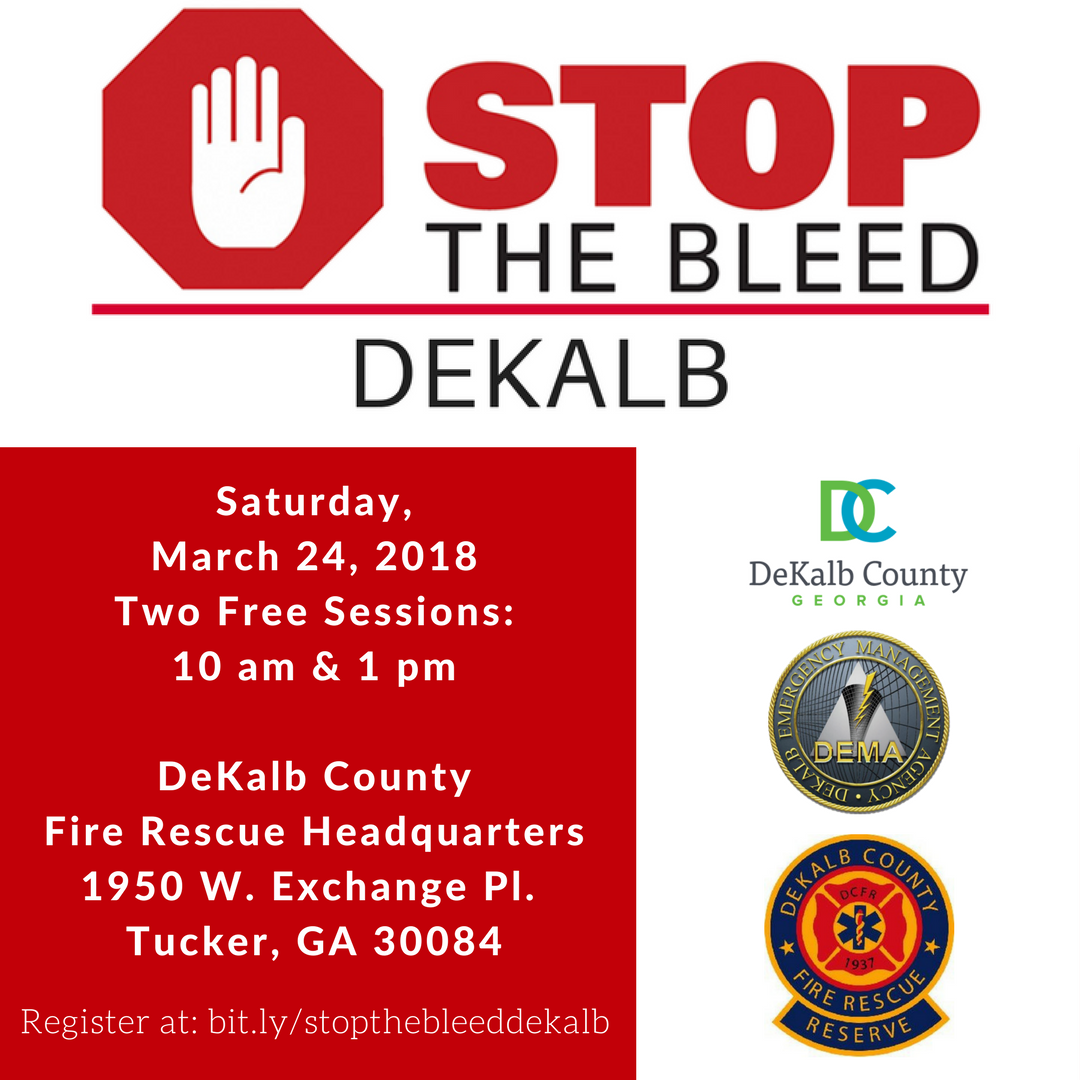 Free Stop The Bleed Training, March 24 (DeKalb County Emergency ...