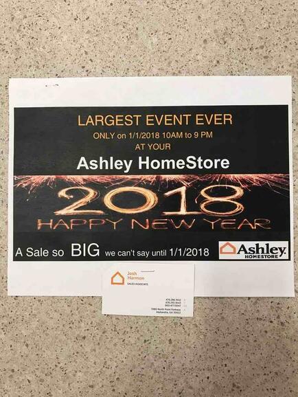 Jan 1 Ashley Furniture Homestore Private Event Huge Discounts