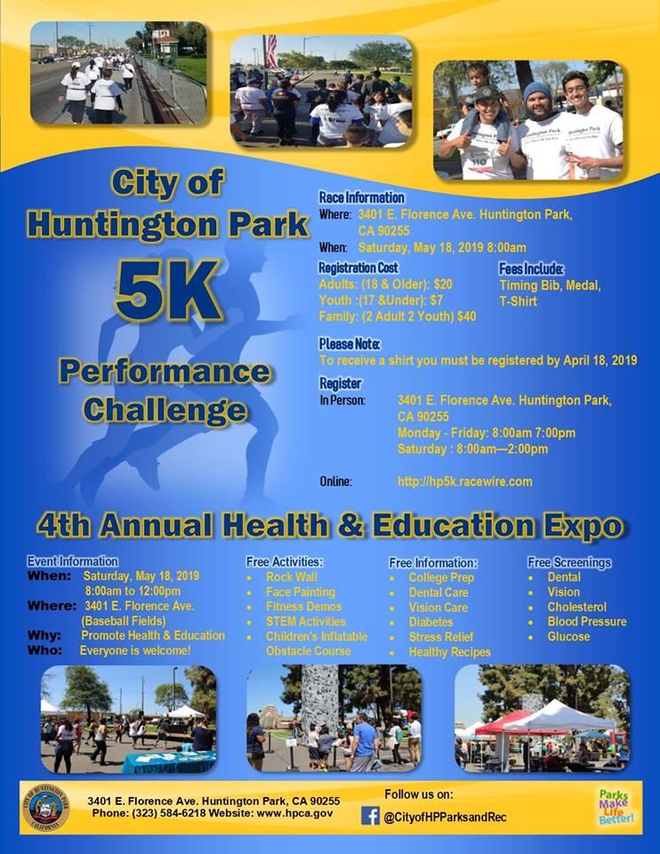 Huntington Park 4th Annual Health Expo and 5k run (City of Huntington