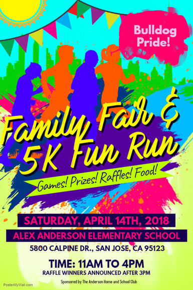 Apr 14 Anderson Elementary Annual Family Fair And 5k Fun Run