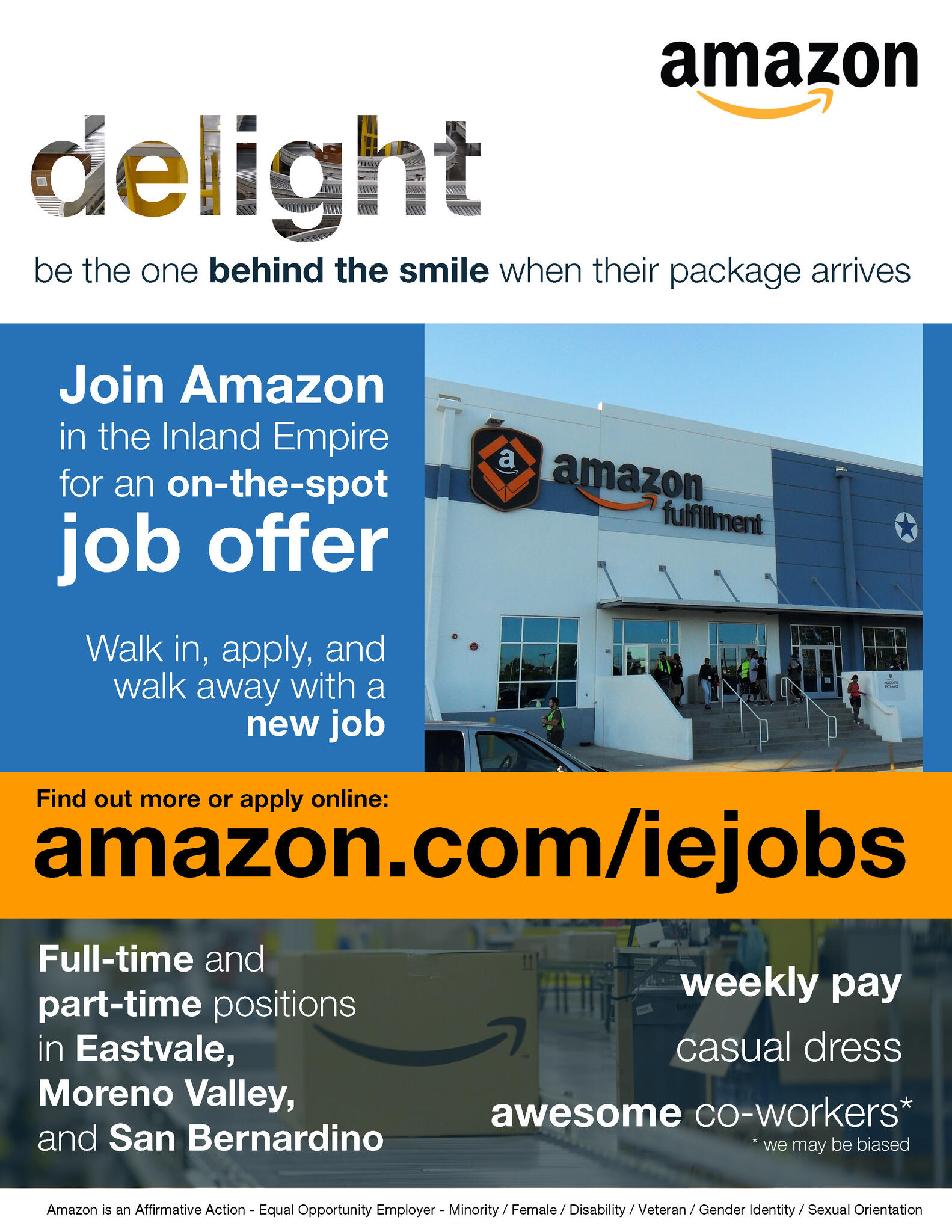 Amazon Com Applicationhelp >> Moreno Valley To Host Amazon S Recruitment To Fill 10 000 Jobs City Amazon Com Applicationhelp >> Moreno Valley To Host Amazon S Recruitment To Fill 10 000 Jobs City