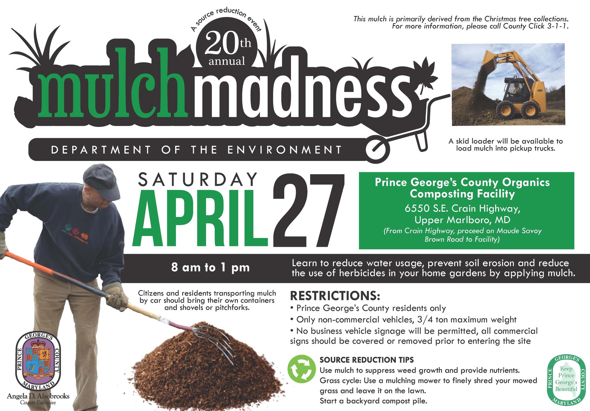 Mulch Madness 20th Anniversary FREE for County residents (Prince
