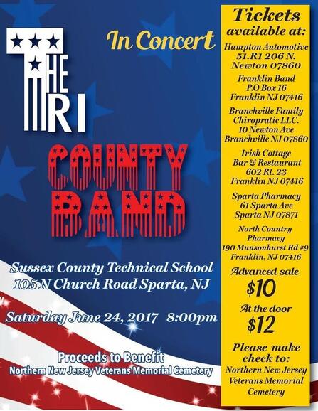 Jun 24 Tri County Band Concert To Benefit Northern Nj Veterans