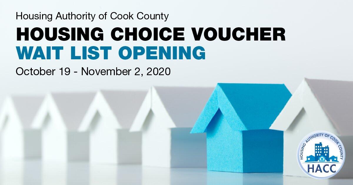 Housing Choice Voucher (HCV) program waitlist is now open. Application