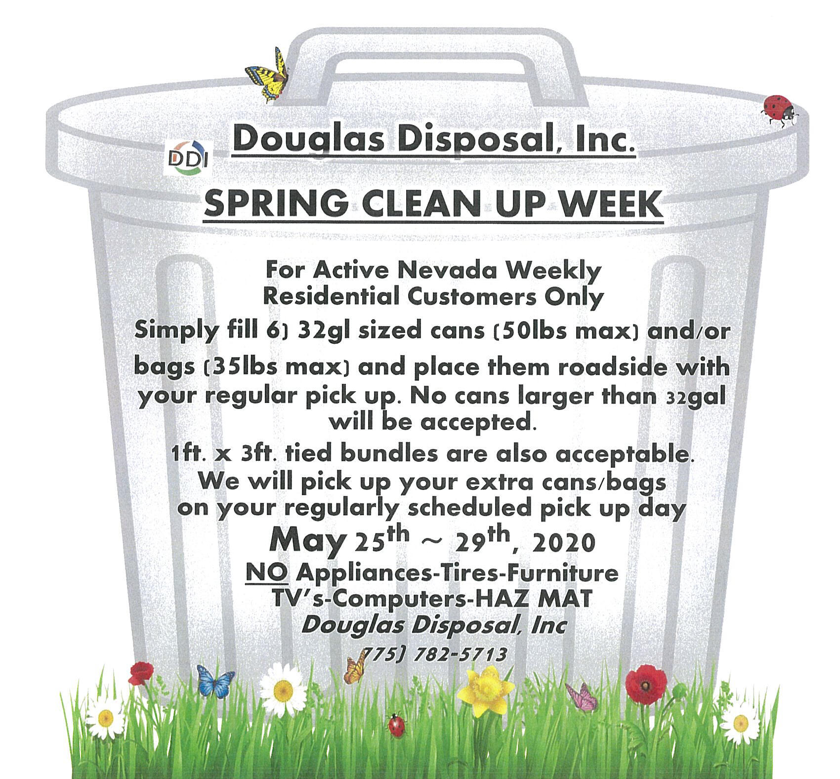 Douglas County Disposal Spring Clean Up Week (Douglas County