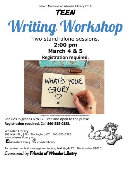 Mar 4 Teen Writing Workshop Nextdoor