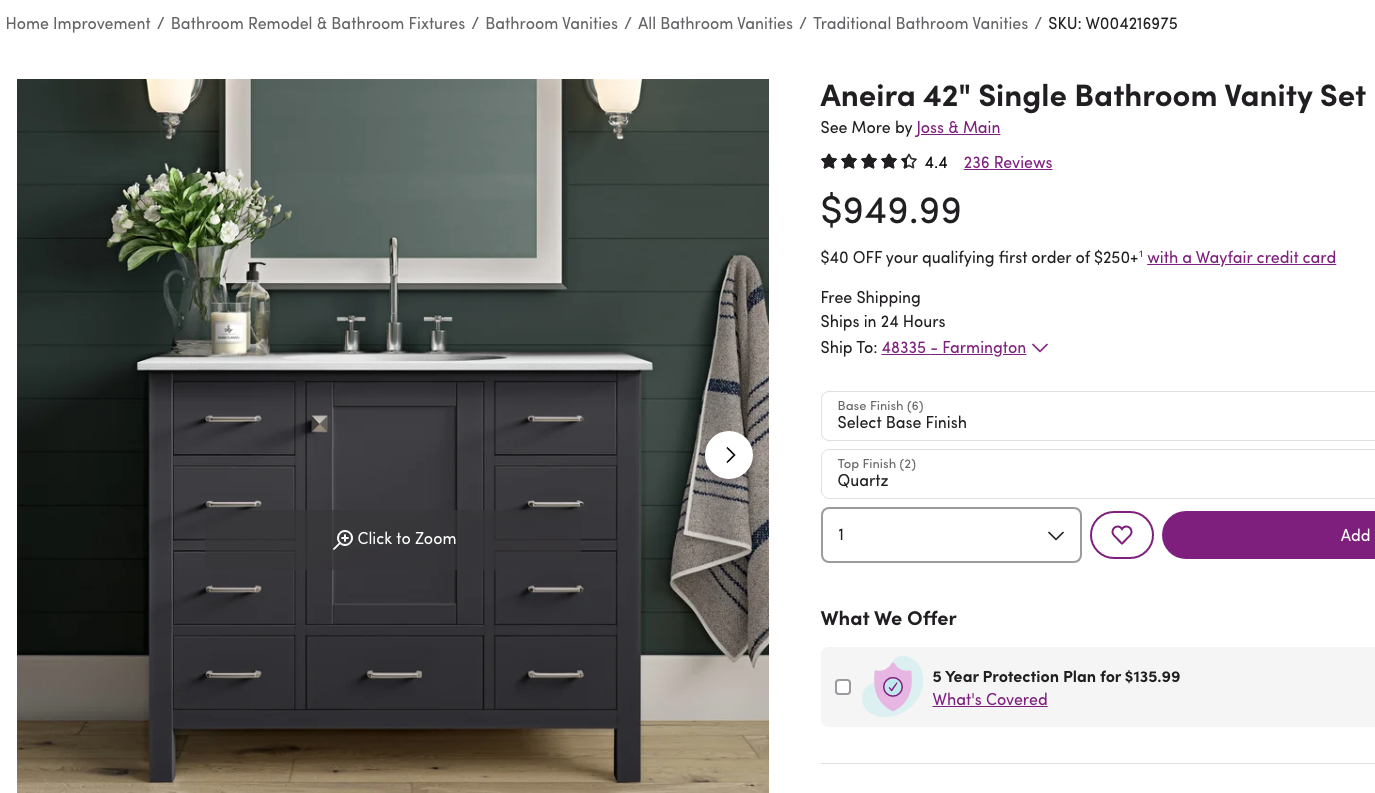 Free Wayfair 42 Bathroom Vanity Sale Pending Nextdoor