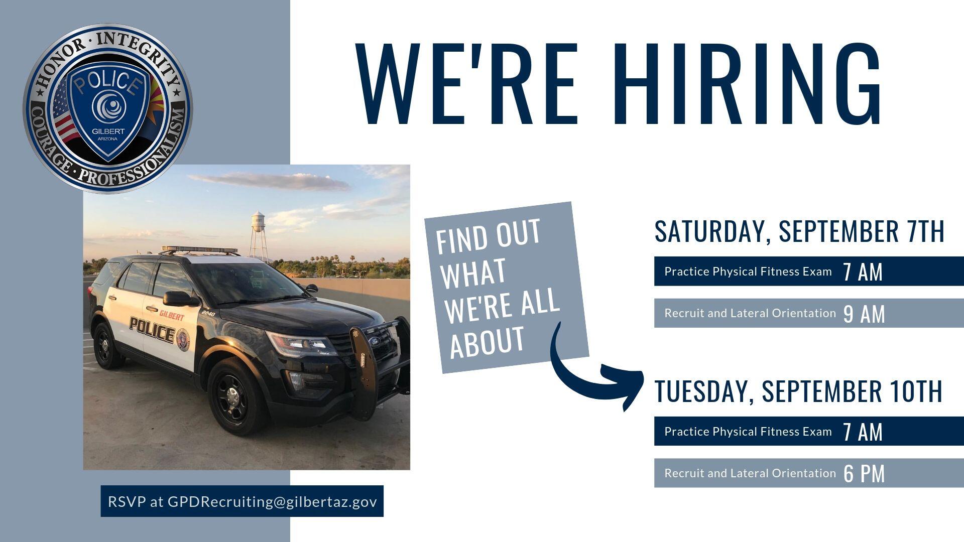 We're Hiring! Find Out What it Takes to a Gilbert Police Officer
