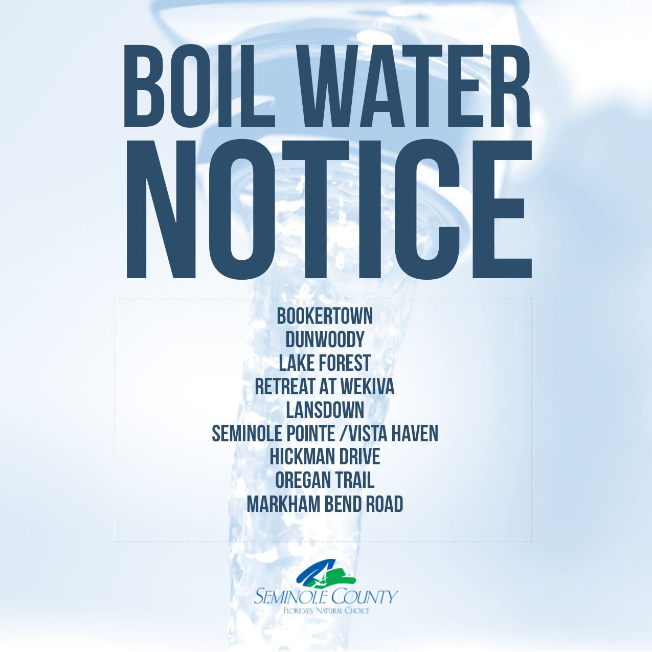 BOIL WATER NOTICE (Seminole County) — Nextdoor — Nextdoor