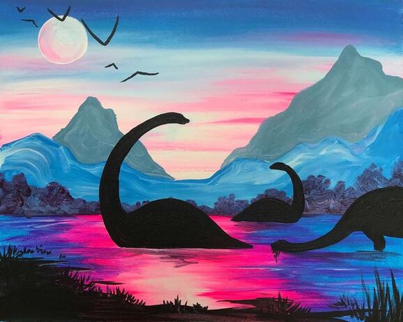 Jan 9 Come Paint Dinosaurs At Dusk At Pinot S Palette San