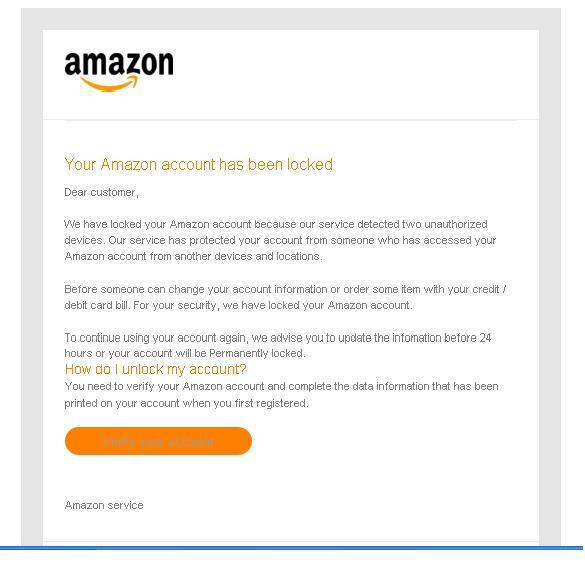 SCAM ALERT "YOUR AMAZON ACCOUNT HAS BEEN LOCKED" (Grapevine Police