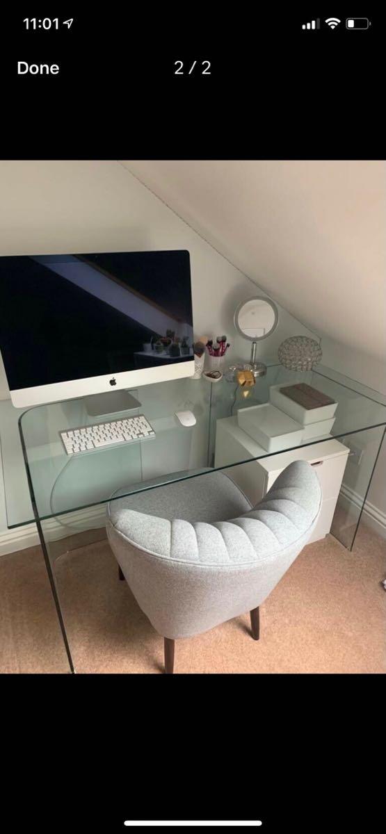 john lewis staten glass desk