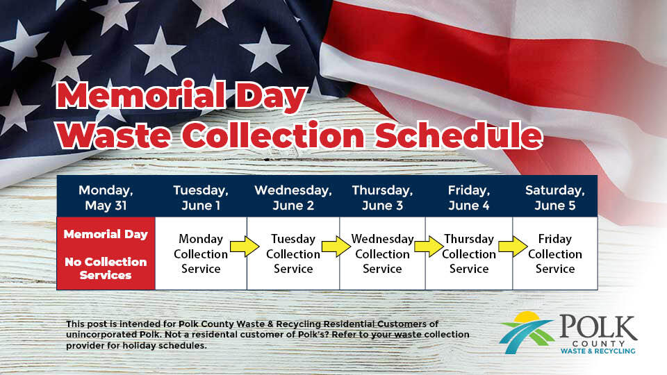 Polk Waste Collection Holiday Schedule (Polk County) — Nextdoor — Nextdoor