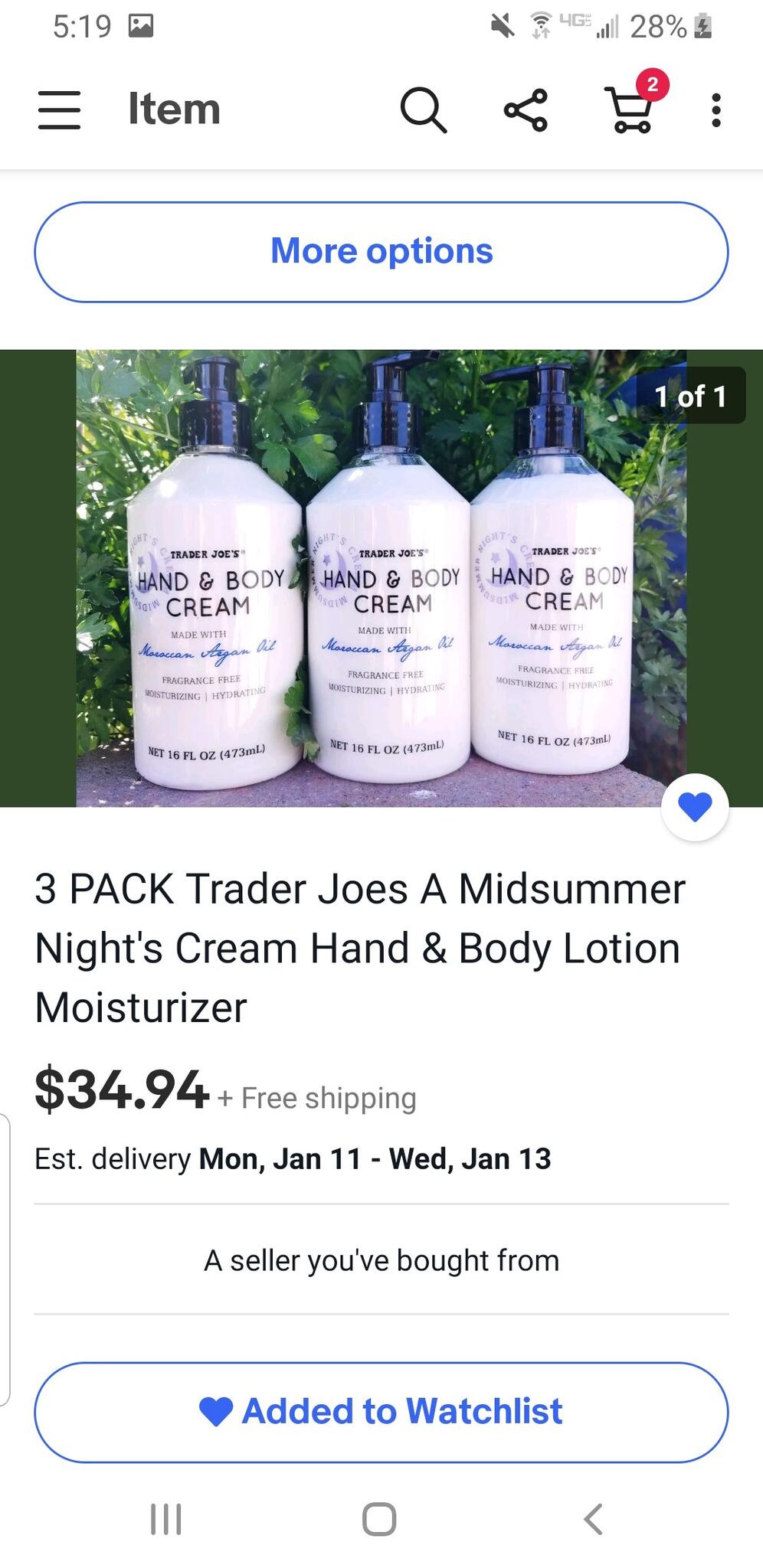 trader joe's unscented lotion