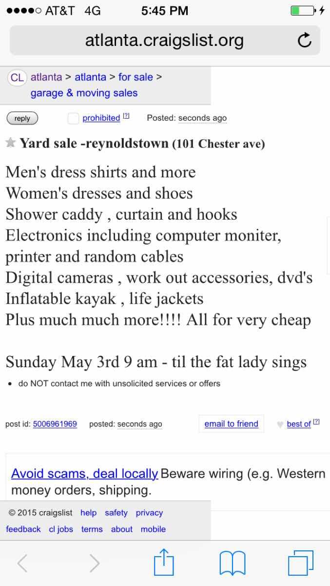 May 3 Yard Sale Tomorrow Nextdoor