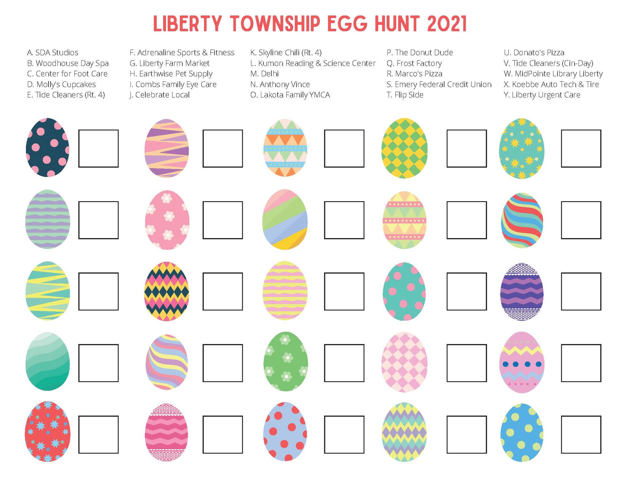 Liberty Township Egg Hunt March 22 Through April 22 Liberty Township Mdash Nextdoor Nextdoor
