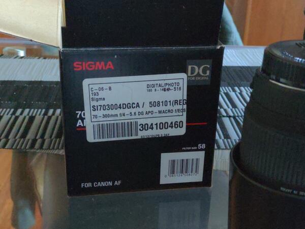 100 Sigma 70 300mm F4 5 6 Apo Dg Macro Lens For Canon Ef S Nextdoor